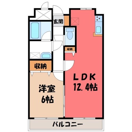 東武宇都宮駅 バス18分  戸祭１丁目下車：停歩3分 3階の物件間取画像